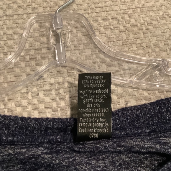 Lildy Women's Shark Bite Tunic shirt Black Gray heather soft stretchy comfy L XL - Picture 5 of 7